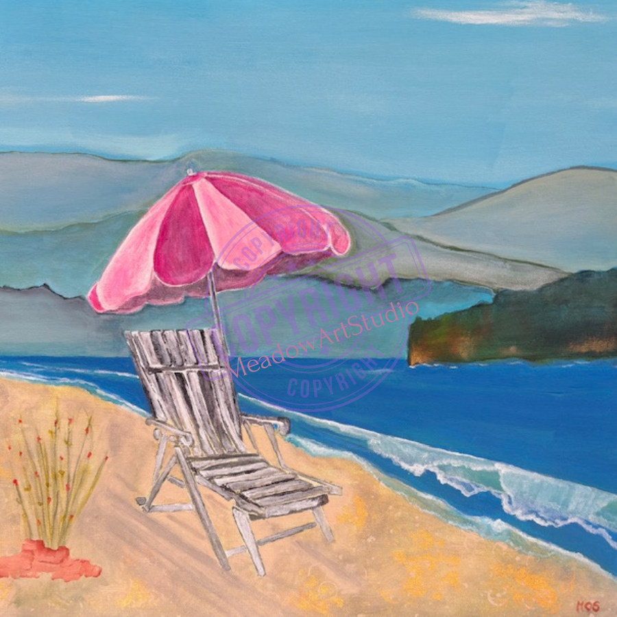 'Private Beach View,' 20 x 20" on raised gallery canvas. $450.00