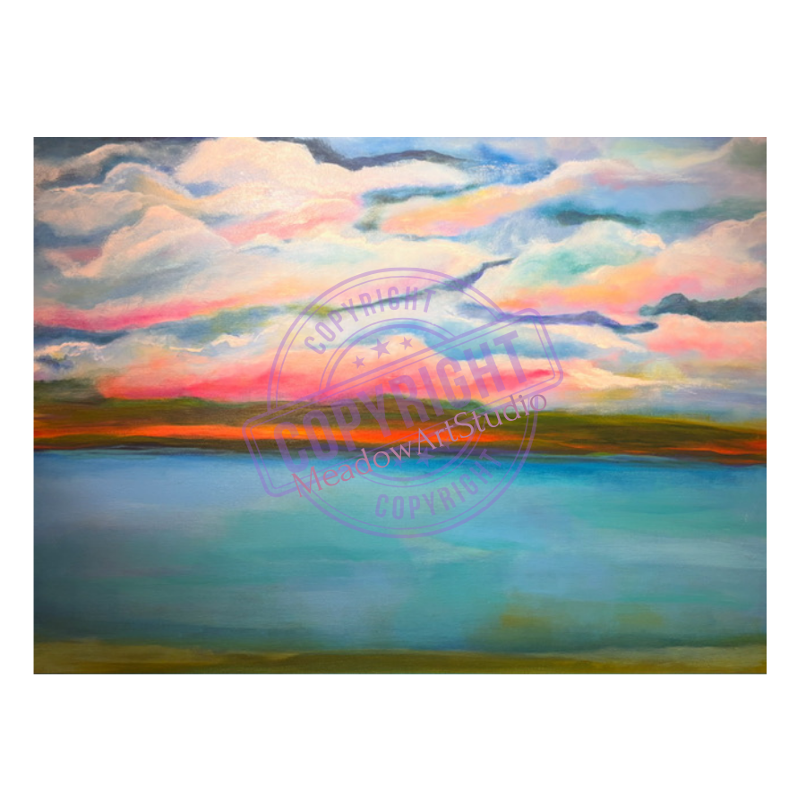 'Into the Mystic,' 30 x 48" on raised gallery canvas.  SOLD $600.00