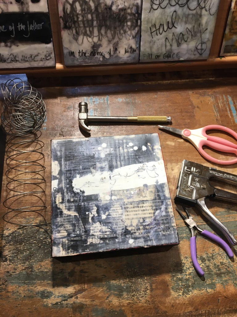 The tools, the girl with the fire, and the wax process.